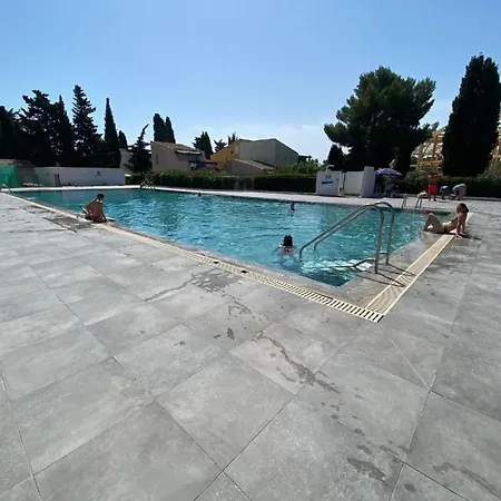 5039 - Cap D'agde Joli T3 Parking Piscine Clim Et Wifi Rez De Chaussee شقة آجد