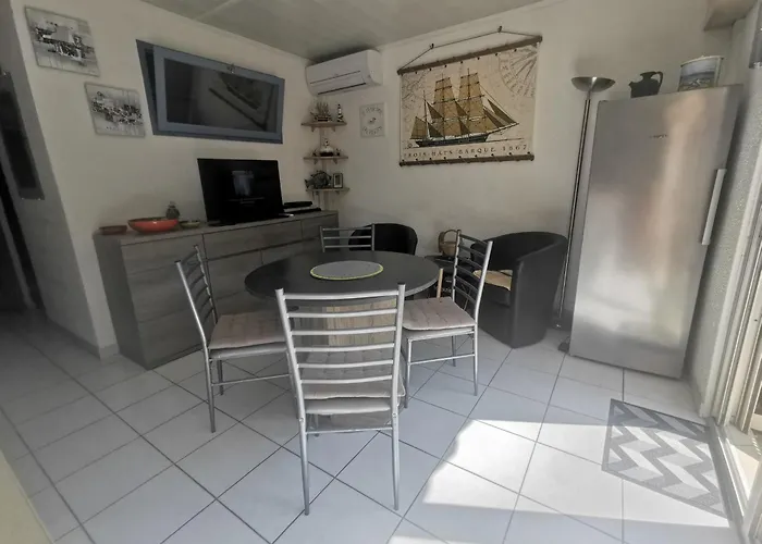 公寓 5039 - Cap D'agde Joli T3 Parking Piscine Clim Et Wifi Rez De Chaussee 阿格德